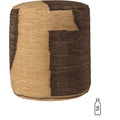 Thumbnail photo of Forene Cylinder Pouf - Puf - Tan/chocolate - W38 X D38 X H42 Cm