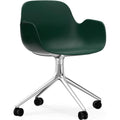 Thumbnail photo of Form Armchair Swivel 4w Alu - Kontorstol - Green / Aluminum - H79 X W56 X D52 X Sh44 Cm