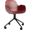 Thumbnail photo of Form Armchair Swivel 4w Alu - Kontorstol - Red / Black Aluminum - H79 X W56 X D52 X Sh44 Cm