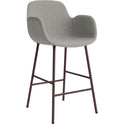 Form Bar Armchair 65 Cm Full Upholstery Brown Steel