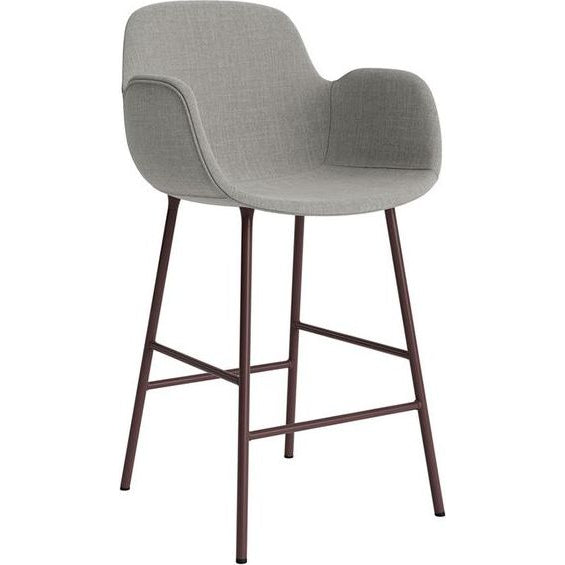 Photo of Form Bar Armchair 65 Cm Full Upholstery Brown Steel