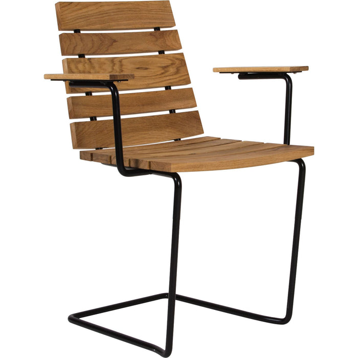 Photo of Grinda Armchair - Outdoor dining chairs - Matilda Lindblom - Wood - Metal/wood