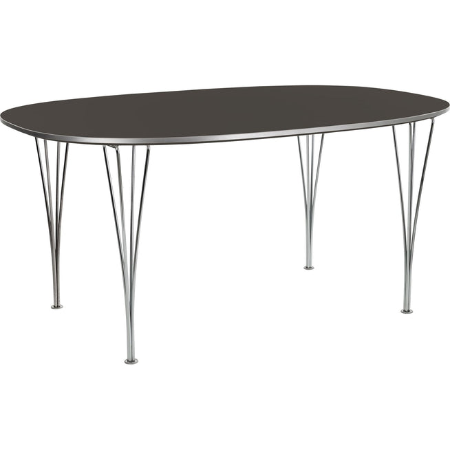 Photo of Superellips W617 - 300x130 Cm Grey Bromo/Chrome - Dining table - Metal/Wood