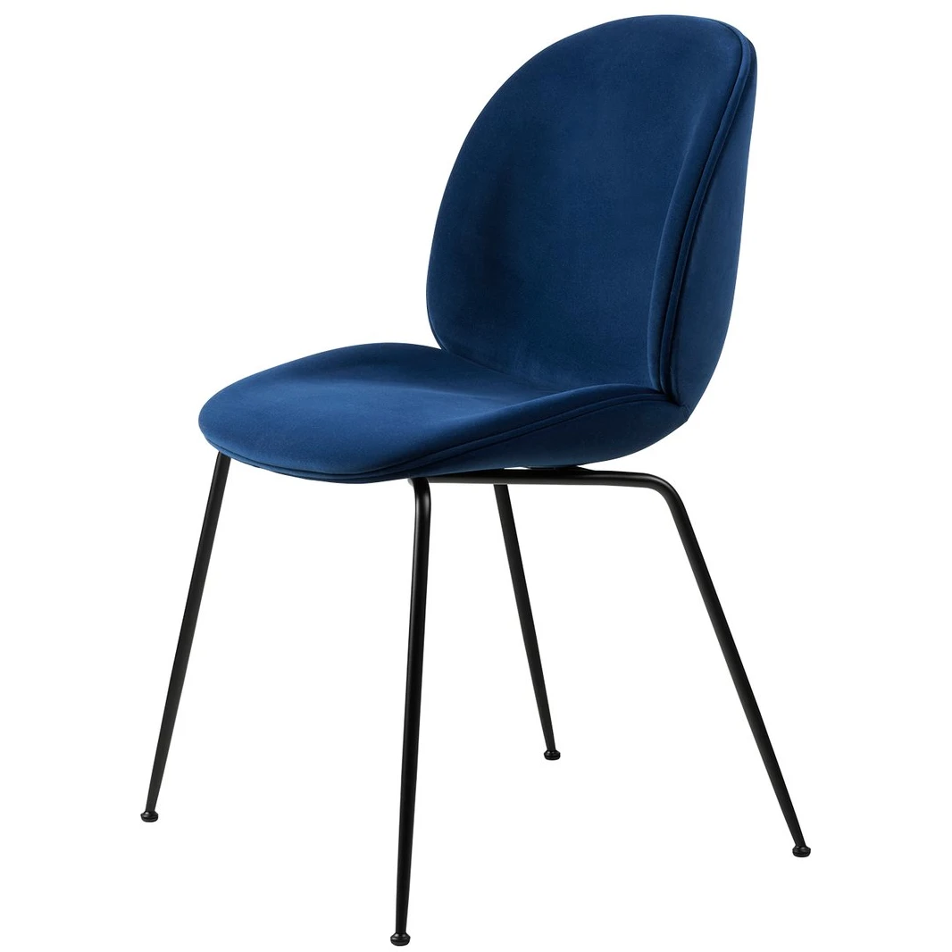 Beetle Dining Chair, Fully Upholstered, Conic Base