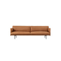 Outline Sofa 3-seater, Silk Leather Cognac - Soffor - Anderssen & Voll - Brun
