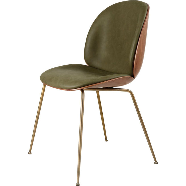 Photo of Beetle Dining Chair, Front Upholstered, Conic Base