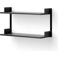 Thumbnail photo of New Works Wall Shelf - Hylde - 46 - Black Ash / Black - H46 X W83.5 X D30.5 Cm