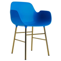 Form Armchair Steel - Spisebordsstol - Brass /