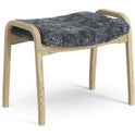 Lamini Children's Foot Stool Laquered Oak/sheep Skin
