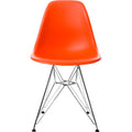 Eames Plastic Chair Dsr - 03 Poppy Red - Chrome Base - Matstolar - Charles & Ray Eames - Röd - Metall/plast