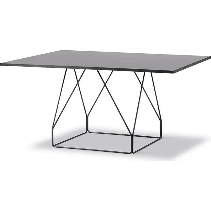 Photo of Jg Table 6569 By Jørgen Gammelgaard - Spisebord - Black Linoleum W/black Oak / Black Powder Coated Steel - W140 X D140 X H72 Cm