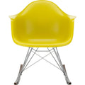 Eames Plastic Armchair Rar - 34 Mustard - Chrome Base - Dark Maple - Matstolar - Charles & Ray Eames - Gul - Metall/trä/plast