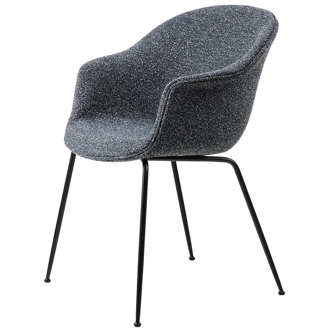 Photo of Bat Dining Chair, Fully Upholstered, Conic Base