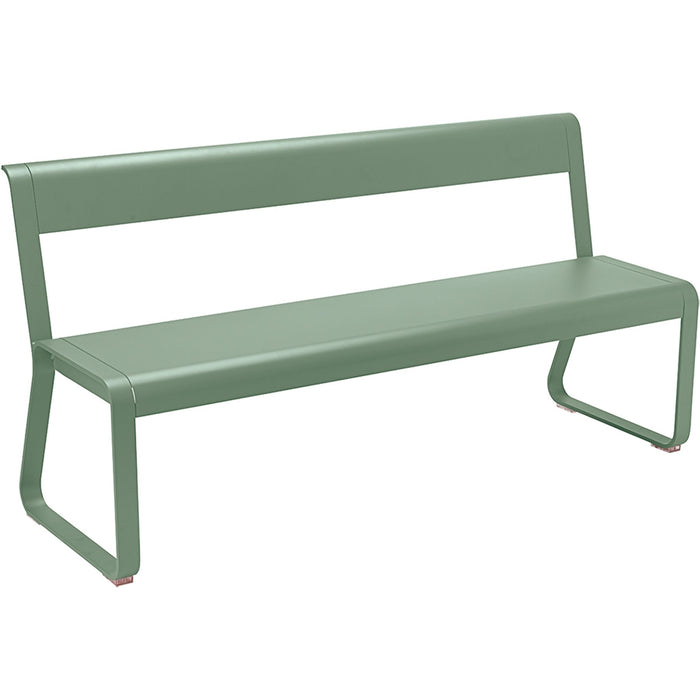 Bellevie Bench With Backrest - Cactus - Garden Benches - Pagnon & Pelhaître - Green - Metal