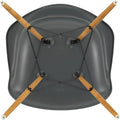 Eames Plastic Armchair Daw - 56 Granite Grey - Golden Maple - Matstolar - Charles & Ray Eames - Grå - Metall/trä/plast