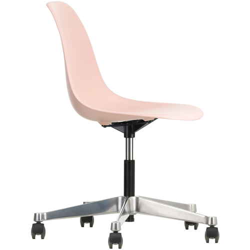 Photo of Eames Plastic Chair Pscc - 41 Pale Rose - Castors Hard - Skrivbordsstolar - Charles & Ray Eames - Rosa