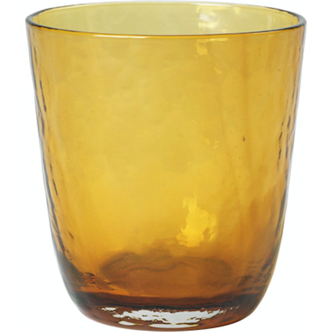 Photo of Hammered glasses 33.5 cl amber - set of 12 pieces