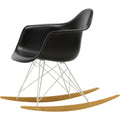 Eames Plastic Armchair Rar - 12 Deep Black - White Base - Golden Maple - Matstolar - Charles & Ray Eames - Svart - Metall/trä/plast