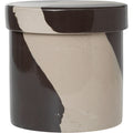 Thumbnail photo of Inlay Container - Krukke - Large - Sand/black - Ø14,5 X H14 Cm