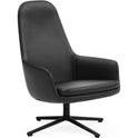 Era Lounge Chair High Swivel Black Alu