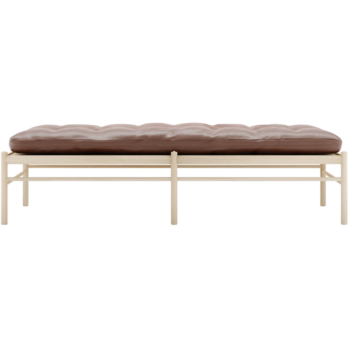 Photo of Carl Hansen - Ow150, Soaped oak, Leather group C Sif - 92 - Daybeds - Ole Wanscher - Brown