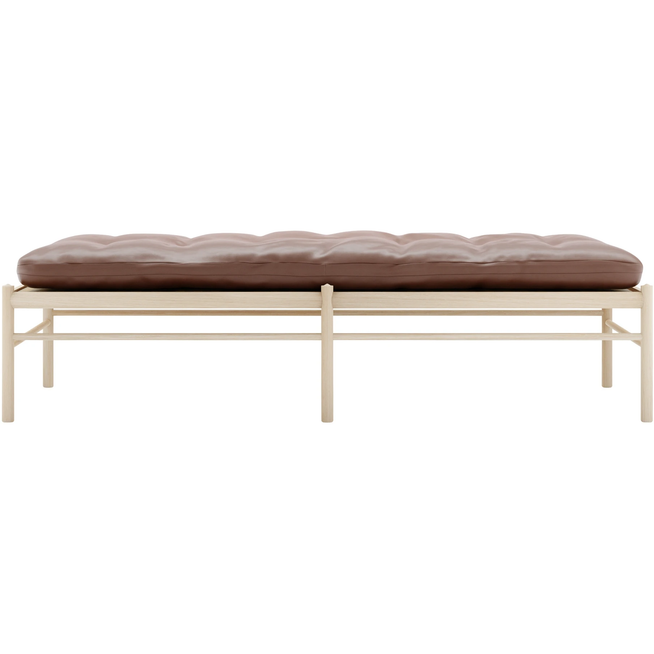Photo of Carl Hansen - Ow150, Soaped oak, Leather group C Sif - 92 - Daybeds - Ole Wanscher - Brown