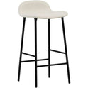 Form Bar Stool 65 Cm Full Upholstery Black Steel