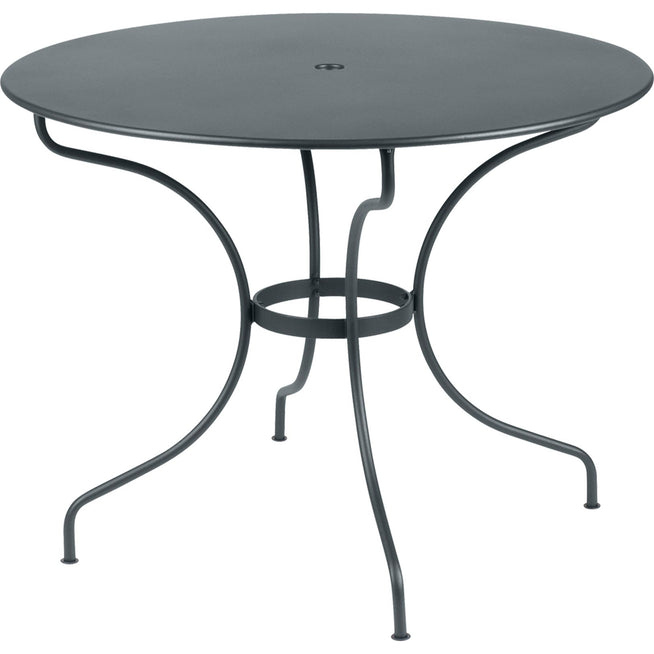 Photo of Opéra Table Ø 96 cm - Storm Grey - Outdoor dining table - Studio Fermob - Grey - Metal
