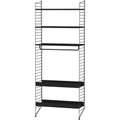 Thumbnail photo of String Floor Headboard 200, Black, 2-pack - Shelving - Nils Strinning - Black - Metal