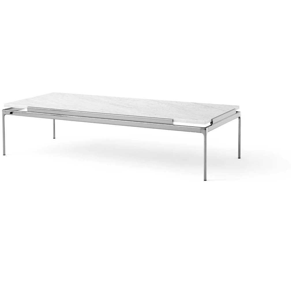 Sett Ln12 Coffee Table Bianco Carrara-dark Chrome