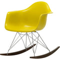 Thumbnail photo of Eames Plastic Armchair Rar - 34 Mustard - Chrome Base - Dark Maple - Dining Chairs - Metal/wood/plastic