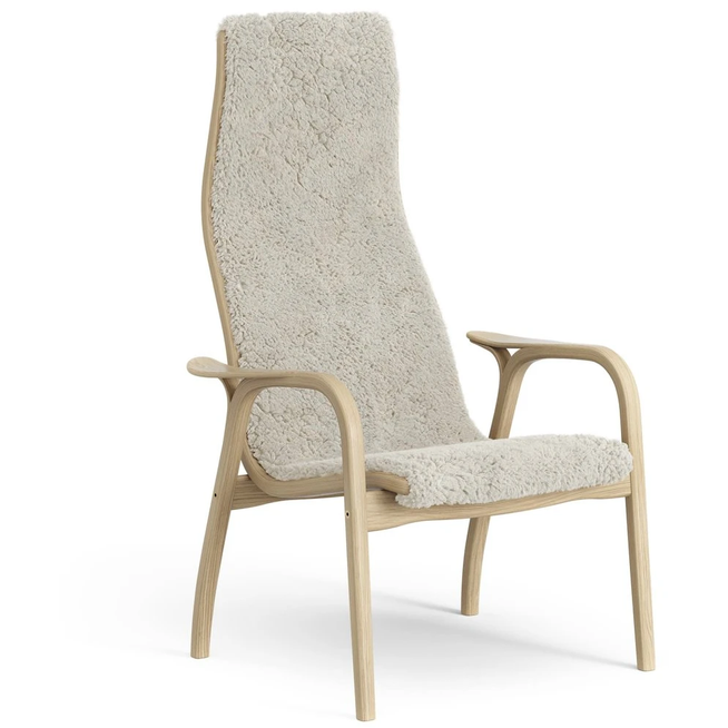Photo of Lamini Children's Arm Chair Laquered Oak/sheep Skin