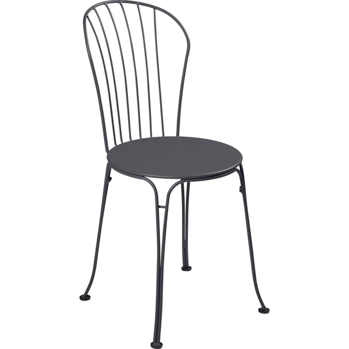 Photo of Opéra+ Chair, Anthracite - Outdoor dining chairs - Studio Fermob - Grey - Metal
