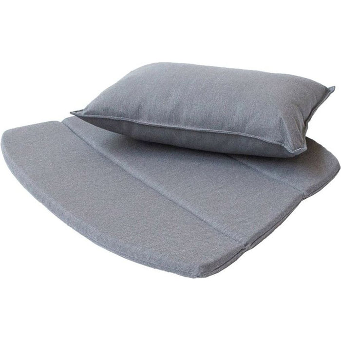Photo of Breeze Lounge Chair Cushion - Outdoor Cushions - Grey - Cane-line Natté - W: 63 x D: 50 x H: 2 cm