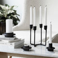 Thumbnail photo of Heima Candle Holder - Candlestick - Candlestick - Black - Ø: 8 x H: 6.5 cm