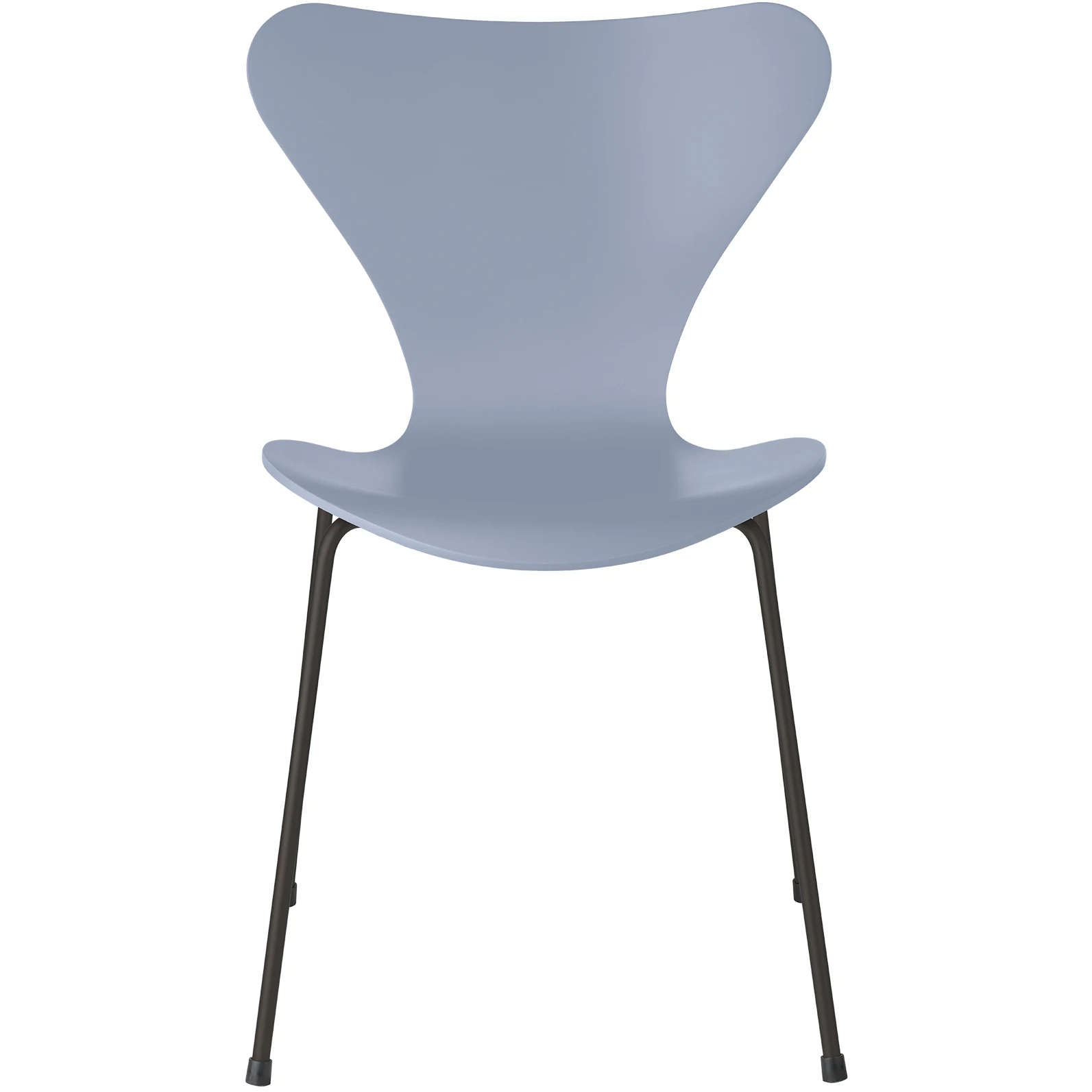 3107 Seven, Coloured Ash, Venetian Red, Underframe Warm Graphite - Dining chairs - Arne Jacobsen - Red - Metal/wood