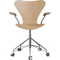 3217 Sjuan - Upholstery, Leather, Natural - Desk chairs - Arne Jacobsen - Beige