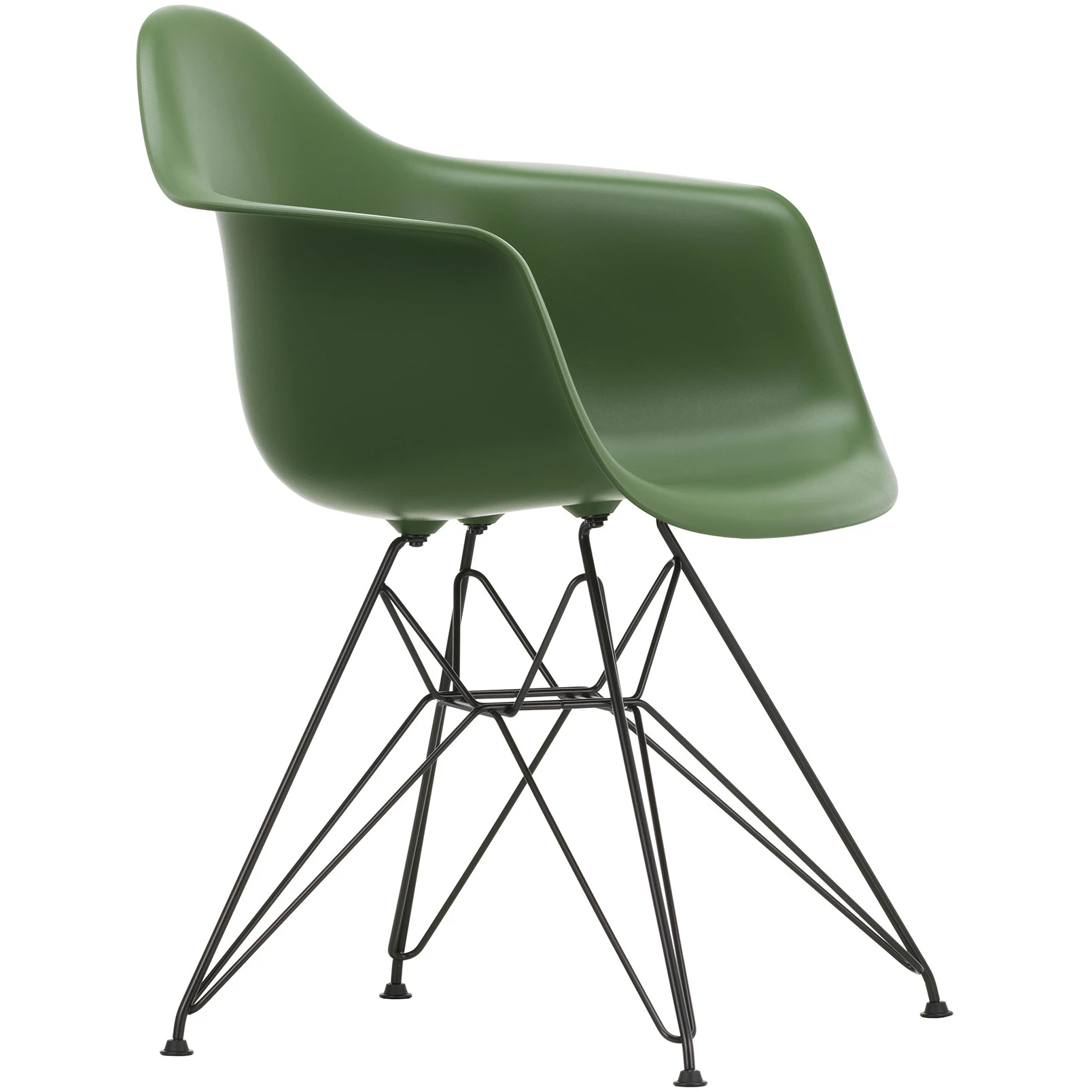 Eames Plastic Armchair Dar - 48 Forest - Basic Dark Base - Matstolar - Charles & Ray Eames - Grön - Metall/plast