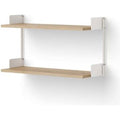 Thumbnail photo of New Works Wall Shelf - Hylde - 46 - Oak / White - H46 X W83.5 X D30.5 Cm