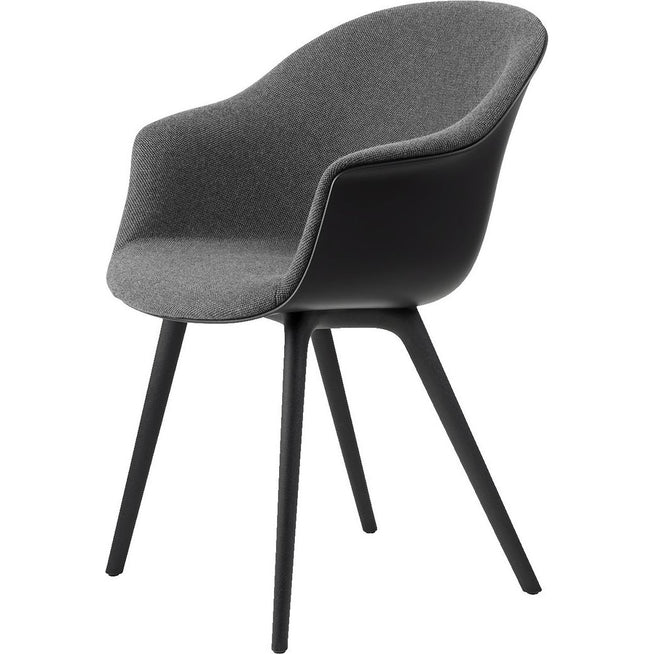 Photo of Bat Dining Chair, Upholstered Front, Plastic Base