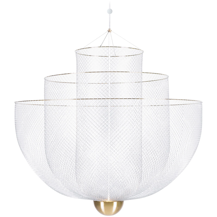 Photo of Meshmatics Chandelier Large - Pendellampor - Rick Tegelaar - Silver