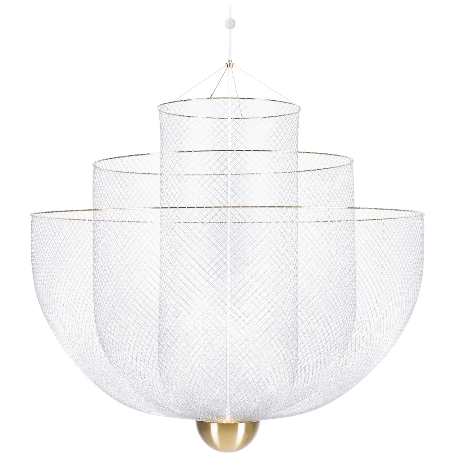 Meshmatics Chandelier Large - Pendellampor - Rick Tegelaar - Silver