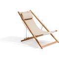 H55 Lounge Chair Teak/natural Canvas - Sun loungers & loungers - Björn Hultén - Wood