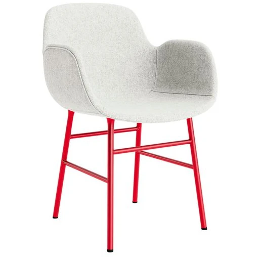 Photo of Form Armchair Full Upholstery Steel - Spisebordsstol - Bright Red Steel /