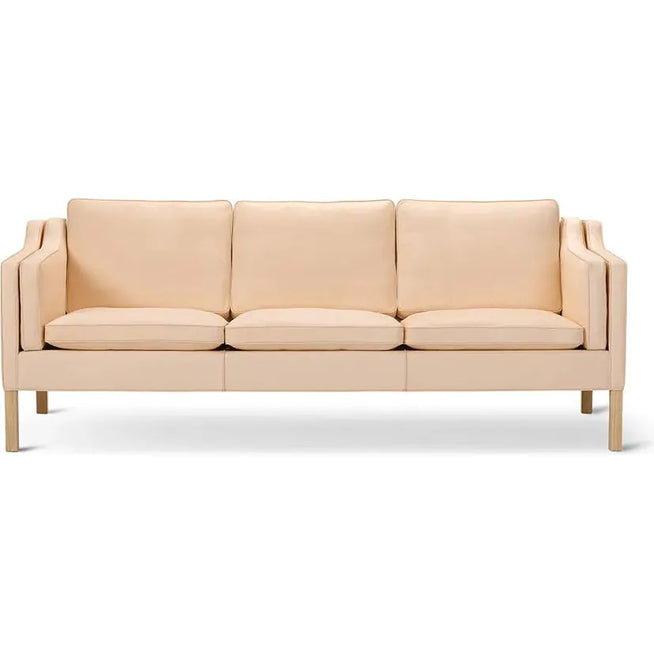 Photo of Mogensen 3-seater Sofa 2213 By Børge Mogensen - 3 Personers Sofa - Max 98 Black / Black Lacquered Oak - W221 X D81 X H80 X Sh43 Cm