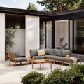 Tradition Pouf, Honey Yellow, Teak, Fsc 100% - Outdoor Stools & Poufs - Povl B. Eskildsen - Wood