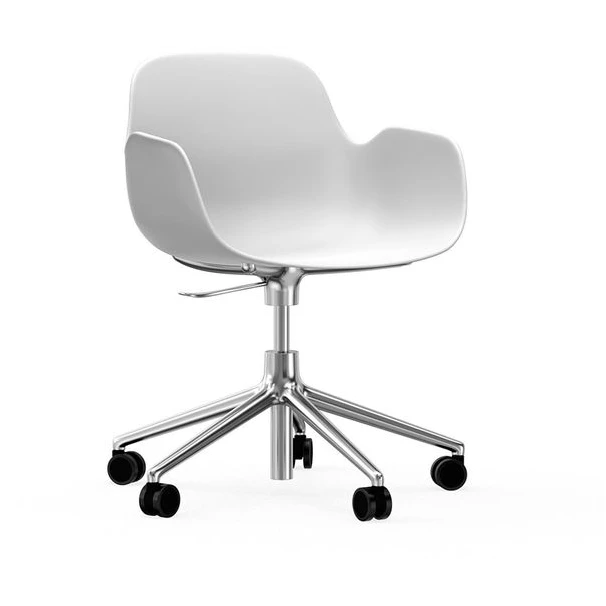 Photo of Form Armchair Swivel 5w Gas Lift Alu - Kontorstol - Aluminium /