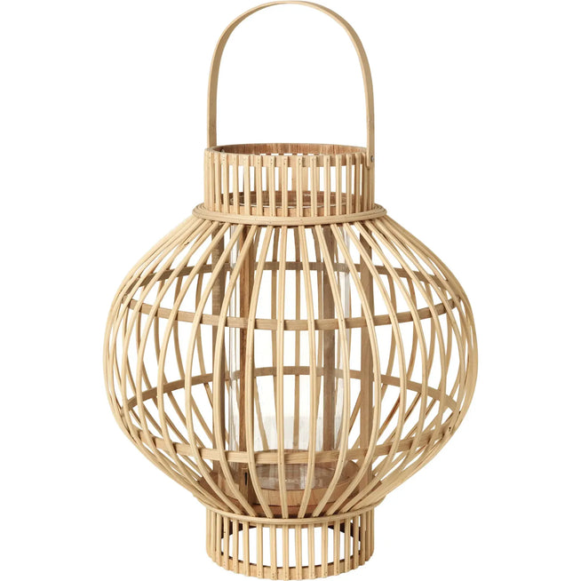 Photo of Globe Lantern Bamboo / Glass-ø36xH40cm