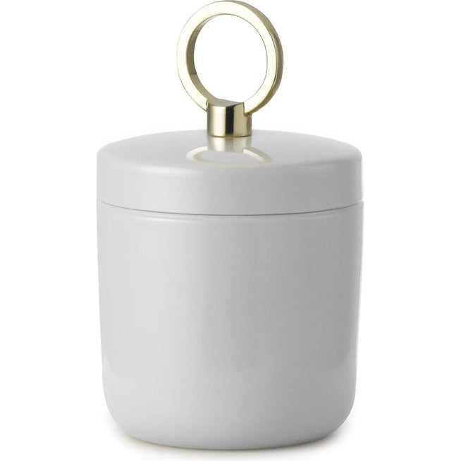 Photo of Ring Box - Jar - Small - Light Grey - H: 9.5 x Ø: 6 cm