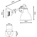 Thumbnail photo of No. 304 Wall lamp from Lampe Gras (white frame, red)